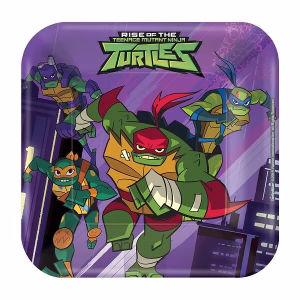 Картонени чинии Костенурките нинджа, 17,7 cm, 8 броя