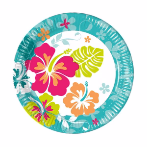 Парти чинии Цветя 23 см, 10 броя