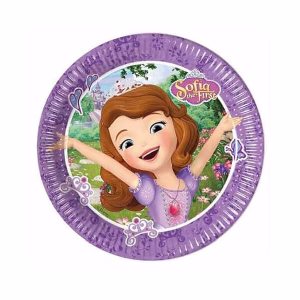 Парти чинии Sofia the first, 20 см, 8 броя