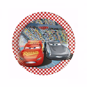 Парти чинии Cars 3, 20 см, 8 бр.