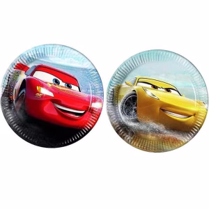 Парти чинии Cars 3, 20 см, 8 броя