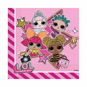 Парти салфетки LOL GLITTERATI METALLIC, 20 броя