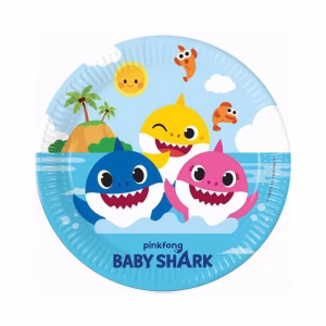 Парти чинии Baby Shark (Nickelodeon), 23 cm, 8 броя