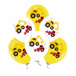 Комплект балони Багер и Булдозер, 6 броя, 30 см