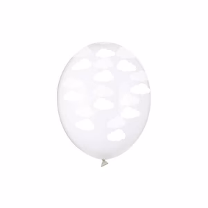 Балони с Облачета 30 см, прозрачни, 6 броя
