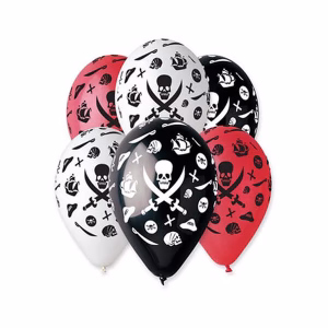 Балони с печат Pirates, 5 броя