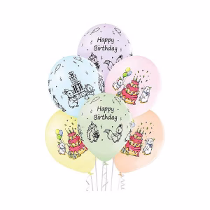 Балони за рожден ден, Животни, Belbal, 30 см, 6 броя