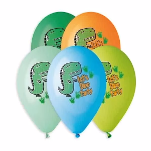 Балони с динозаври Dino Party, 5 броя