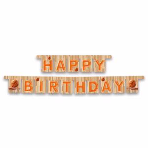 Банер с надпис Happy Birthday BASKETBALL, 3 метра