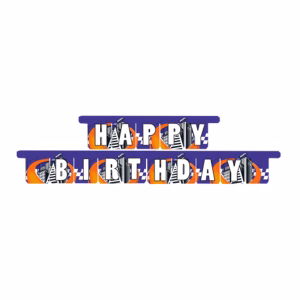Банер с надпис Happy Birthday Hot Wheels, 3 метра