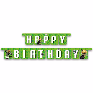 Банер с надпис Happy Birthday Котарака Cat Noir, 3 метра