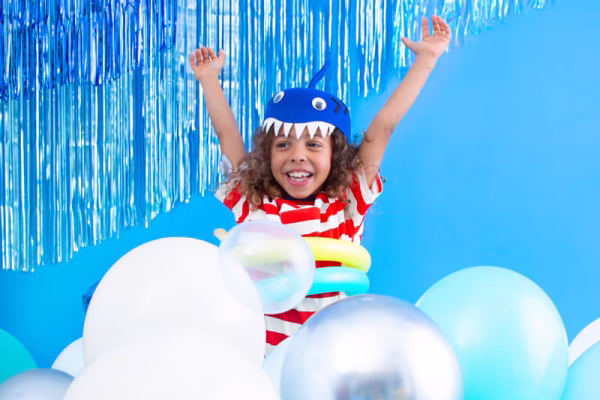 Парти завеса, ресни, синя, 90х250см – Изображение 8