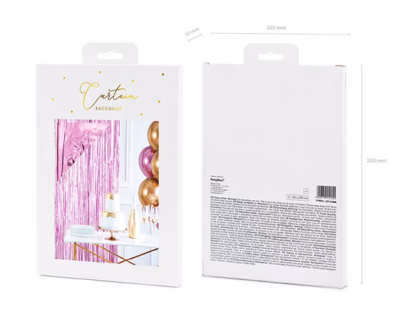 Парти завеса, ресни, хедър металик, 90х250см – Изображение 8