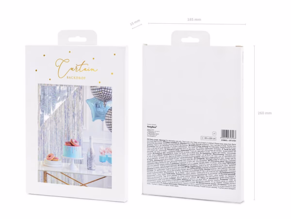 Парти завеса, ресни, холограмна, 90х250см – Изображение 6