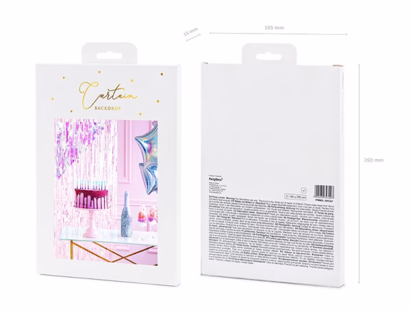 Парти завеса, ресни, преливаща, 90х250см – Изображение 8