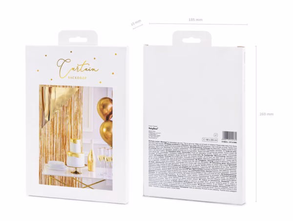 Парти завеса, ресни, злато, 90х250см – Изображение 12