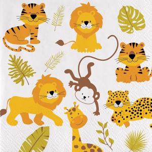 Салфетки HAPPY JUNGLE, 33см, 20 броя