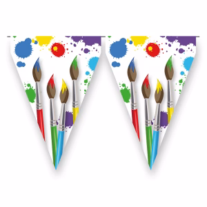 Банер-трансперанти Art Party, гирлянда с четки за рисуване, 300 см