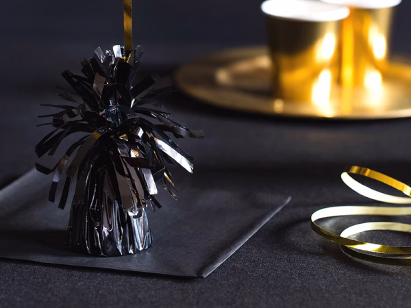 Тежест за балони, фолио, черен цвят – Изображение 3