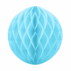 Декорация хартиена Топка, пчелна пита, синя, 20 см