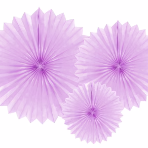 Декоративни розетки Ветрила, лавандула, 20-40см, 3 броя