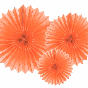 Декоративни розетки Ветрила, праскова, 20-40см, 3 броя