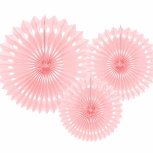 Декоративни розетки Ветрила, светлорозови, 3 броя