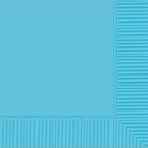 Едноцветни салфетки, Карибско синьо, 33х 33 cm, 20 броя