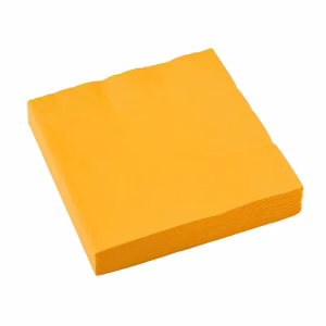 Едноцветни салфетки, жълти, 33х 33 cm, 20 броя