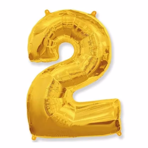 Фолиев балон номер 2, златен, FX, 112x86см, насипен