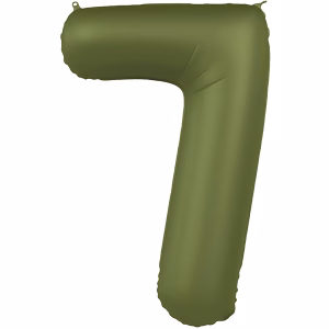 Фолиев балон цифра 7, маслинено зелено, ултра мат, 86 см