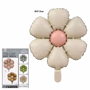 Фолиев балон Цвете, бял, 47,5 см