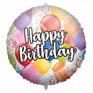 Фолиев балон Happy Birthday, 46 см