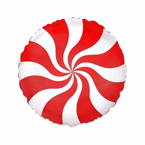 Фолиев балон Lollipop, FX, 48 см, червен, насипен