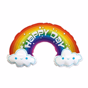 Фолиев балон Rainbow Happy Day, FX, 60x112см, неопакован