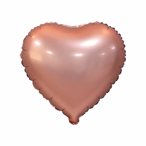 Фолиев балон Сърце, Розово злато, мат, 46 см