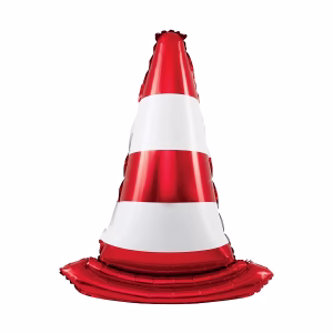 Фолиев балон стоящ Пътен конус, 65х88 cm, пакетиран