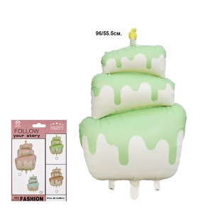 Фолиев балон Торта, зелена, 96х55,5 см