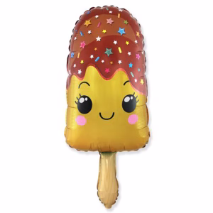 Фолиев балон Жълт сладолед, 85х43 см