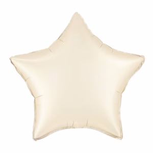 Фолиев балон Звезда, кремав мат, 45 см