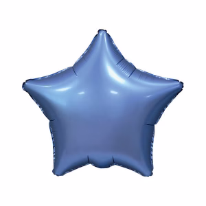 Фолиев балон Звезда, син, мат, 46 см