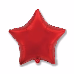 Фолиев балон Звезда STAR, червен, FX, 47x50 см, насипен