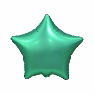 Фолиев балон Звезда, зелен, мат, 46 см