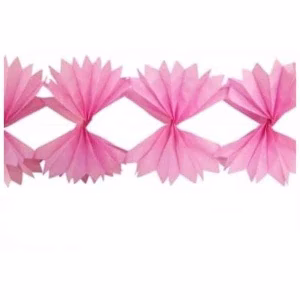 Гирлянд панделка, розов, 18 х 18 х 360 cm