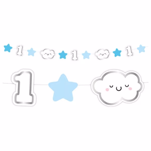 Гирлянд, Първи рожден ден, син, 120 см, момче