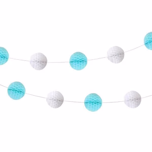 Гирлянд с топки Baby Boy, светлосин, 250 см