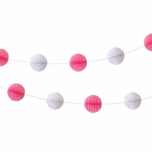 Гирлянд с топки Baby Girl, розов, 250 см