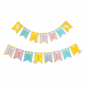 Гирлянда с надпис Happy Birthday Еднорог, 2х200см