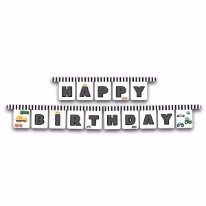 Банер с надпис Happy Birthday, Traffic, 300 см