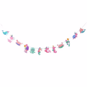 Хартиен гирлянд Подводен свят, 12 елемента, 180 см